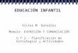 EDUCACIÓN INFANTIL Víctor M. González Módulo: EXPRESIÓN Y COMUNICACIÓN U.T.2.- Planificación de Estrategias y Actividades