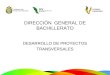 DIRECCIÓN GENERAL DE BACHILLERATO DESARROLLO DE PROYECTOS TRANSVERSALES