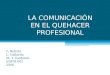 LA COMUNICACIÓN EN EL QUEHACER PROFESIONAL Y. Beltrán L. Gallardo. M. T. Cardemil. ENFM-002 2008