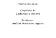 Curso de Java Capitulo 6: Cadenas y Arrays Profesor: Aníbal Martínez Aguas