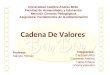 Cadena De Valores Universidad Católica Andrés Bello Facultad de Humanidades y Educación Mención Ciencias Pedagógicas Asignatura: Fundamentos de la administración