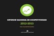 INFORME NACIONAL DE COMPETITIVIDAD 2012-2013 Ruta a la prosperidad colectiva
