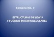 ESTRUCTURAS DE LEWIS Y FUERZAS INTERMOLECULARES Semana No. 3