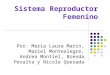 Sistema Reproductor Femenino Por: Maria Laura Marín, Mariel Montealegre, Andrea Montiel, Brenda Peralta y Nicole Quesada