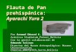 1 Flauta de Pan prehispánica: Ayarachi Yura 2 Por Arnaud Gérard A. Acústica StudioLab_Potosí_Bolivia Con la gentil colaboración de Edmundo Salinas Director