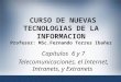 CURSO DE NUEVAS TECNOLOGIAS DE LA INFORMACION Profesor: MSc.Fernando Torres Ibañez Capitulos 6 y 7 Telecomunicaciones, el Internet, Intranets, y Extranets