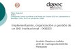 Implementación, organización y gestión de un SIG institucional - DGEEC Taller Regional Sobre Cartografía Censal con Miras a la Ronda de Censos 2010 en