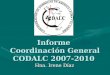 Informe Coordinaci³n General CODALC 2007-2010 Hna. Irene D­az