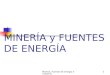 Minería, Fuentes de energía e Industria1 MINERÍA y FUENTES DE ENERGÍA