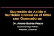 Supresión de Acido y Nutrición Enteral en el Niño con Quemaduras Dr. Arturo Batres Prado Gastroenterólogo Pediatra Multipedia, Guatemala