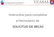 VICERRECTORADO DE FORMACIÓN Dirección de Becas – becas@ucasal.net Instructivo para completar el formulario de SOLICITUD DE BECAS