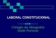 LABORAL CONSTITUCIONAL Colegio de Abogados Sede Puriscal