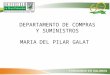 DEPARTAMENTO DE COMPRAS Y SUMINISTROS MARIA DEL PILAR GALAT