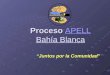 Proceso APELL Bahía Blanca APELL Juntos por la Comunidad