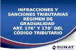 INFRACCIONES Y SANCIONES TRIBUTARIAS RÉGIMEN DE GRADUALIDAD ART. 176° Y 178° DEL CÓDIGO TRIBUTARIO