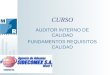 CURSO AUDITOR INTERNO DE CALIDAD FUNDAMENTOS REQUISITOS CALIDAD