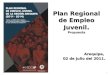 Plan Regional de Empleo Juvenil. Propuesta Arequipa, 02 de julio del 2011. 02 de julio del 2011. 1