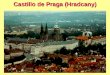 Castillo de Praga (Hradcany). Parte del Castillo - Vista Sur números en el plano : 1 El Salón Español, Galería de Rodolfo, 2 Catedral de San Vito, 3 Jardínes