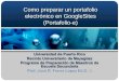 Como preparar un portafolio electrónico en GoogleSites (Portafolio-e)
