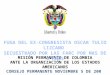 MISIÓN PERMANENTE DE COLOMBIA ANTE LA ORGANIZACIÓN DE LOS ESTADOS AMERICANOS CONSEJO PERMANENTE NOVIEMBRE 5 DE 2008 1