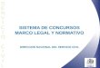 SISTEMA DE CONCURSOS MARCO LEGAL Y NORMATIVO DIRECCION NACIONAL DEL SERVICIO CIVIL
