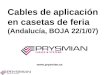 Cables de aplicación en casetas de feria (Andalucía, BOJA 22/1/07) 