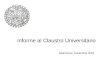 Informe al Claustro Universitario Salamanca, Noviembre 2004