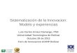 Sistematizacion y Modelos de Innovacion: Caso Cartagena