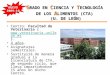 G RADO EN C IENCIA Y T ECNOLOGÍA DE LOS A LIMENTOS (CTA) (U. DE LEÓN) Centro: Facultad de Veterinaria (. es)