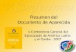 Resumen del Documento de Aparecida V Conferencia General del Episcopado de América Latina y el Caribe - 2007