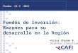 Fondos CA + C 2013 Fondos de Inversión: Razones para su desarrollo en la Región Víctor Chacón R. Director Ejecutivo