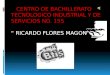 CENTRO DE BACHILLERATO TECNOLOGICO INDUSTRIAL Y DE SERVICIOS NO. 155 RICARDO FLORES MAGON