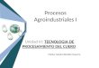 Procesos Agroindustriales I Unidad III: TECNOLOGIA DE PROCESAMIENTO DEL CUERO Máster Sandra Blandón Navarro
