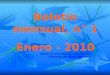 Boletín mensual, n° 1 Enero - 2010 Salita de hematología clínica del Instituto de Salud del Niño