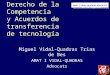 Inserte aquí el logo de su Empresa Derecho de la Competencia y Acuerdos de transferencia de tecnología Miguel Vidal-Quadras Trias de Bes AMAT I VIDAL-QUADRAS