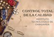 CONTROL TOTAL DE LA CALIDAD INSTITUTO TECNOLOGICO DE CHIHUAHUA