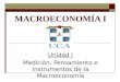 MACROECONOMÍA I Unidad I Medición, Pensamiento e Instrumentos de la Macroeconomía