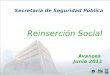 Ene - Jun 2011 Reinserción Social Avances Junio 2011 Secretaría de Seguridad Pública