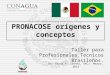 Dr. Oscar F. Ibáñez, UACJ. Marzo, 2014 PRONACOSE orígenes y conceptos 1 Taller para Profesionales Técnicos Brasileños