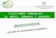 ELECCIONES COMUNALES: EL ANTES, DURANTE Y DESPUÉS