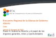 Encuentro Regional de la Alianza de Gobierno Abierto Chile Viernes 11 de enero de 2013 Panel 4: Gobierno Abierto y el papel de los órganos garantes, retos