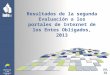 Dirección de Evaluación y Estudios Resultados de la segunda Evaluación a los portales de Internet de los Entes Obligados, 2013 J ULIO 2013