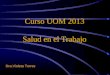 Curso UOM 2013 Salud en el Trabajo Dra.Violeta Torres