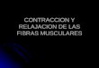 CONTRACCION Y RELAJACION DE LAS FIBRAS MUSCULARES