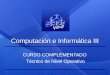 Computación e Informática III CURSO COMPLEMENTADO Técnico de Nivel Operativo