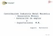 Marzo 2012 Contribución Industria Metal Mecánica Desarrollo Minero Generación de empleo y Exportaciones M.M. Augusto Martinelli