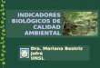INDICADORES BIOLÓGICOS DE CALIDAD AMBIENTAL Dra. Mariana Beatriz Jofré UNSL