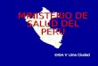 MINISTERIO DE SALUD DEL PERU DISA V Lima Ciudad. Ley 27657 Y REGLAMENTO