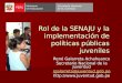 Rol de la SENAJU y la implementación de políticas públicas juveniles René Galarreta Achahuanco Secretario Nacional de la Juventud rgalarreta@juventud.gob.pe