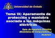 Tema IX: Aparamenta de protección y maniobra asociada a las máquinas eléctricas Universidad de Oviedo Dpto. de Ingeniería Eléctrica, Electrónica de Computadores